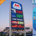 pylon customized design gas station pylon led gas price sign